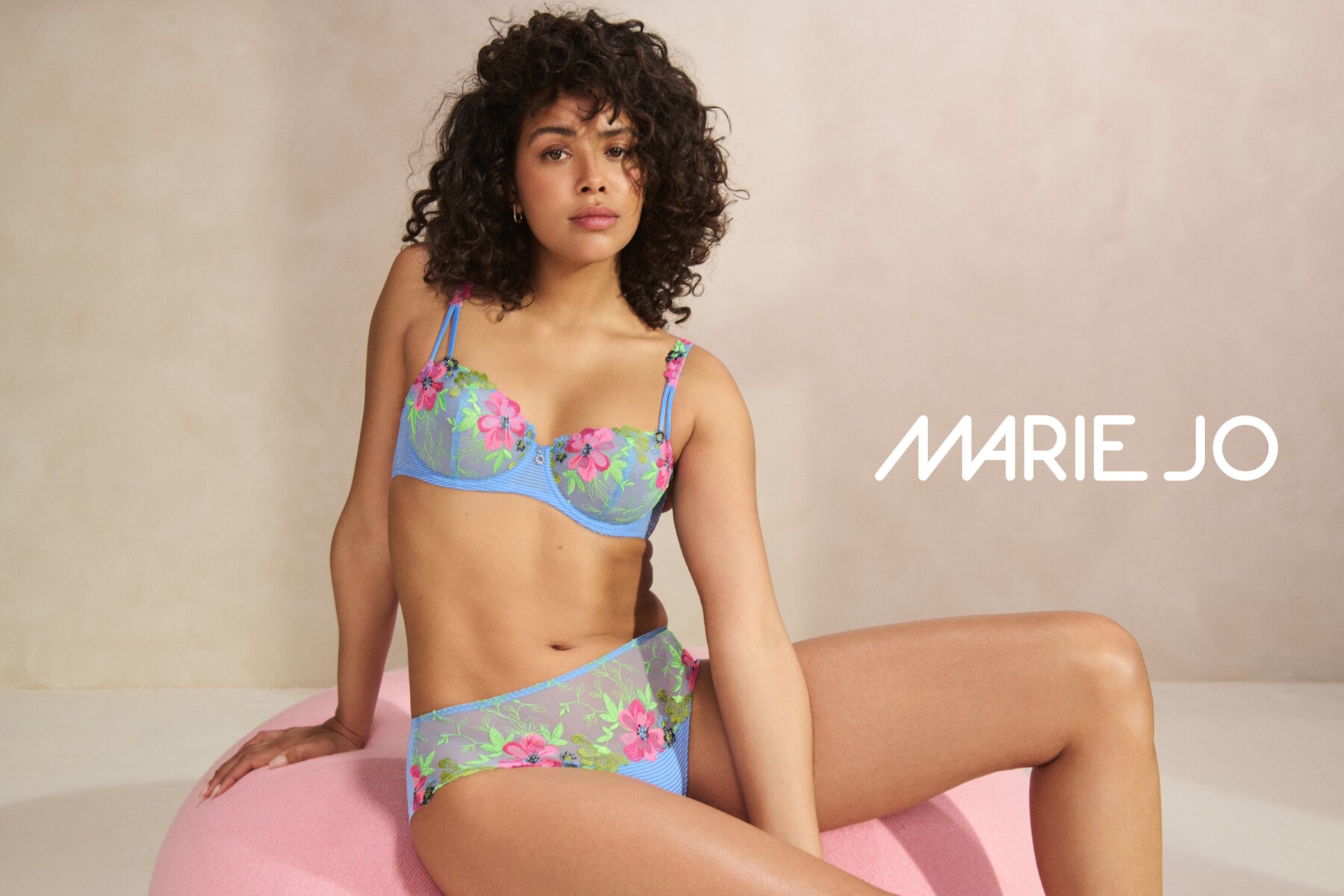 Marie Jo Dessous blau mit Blumen